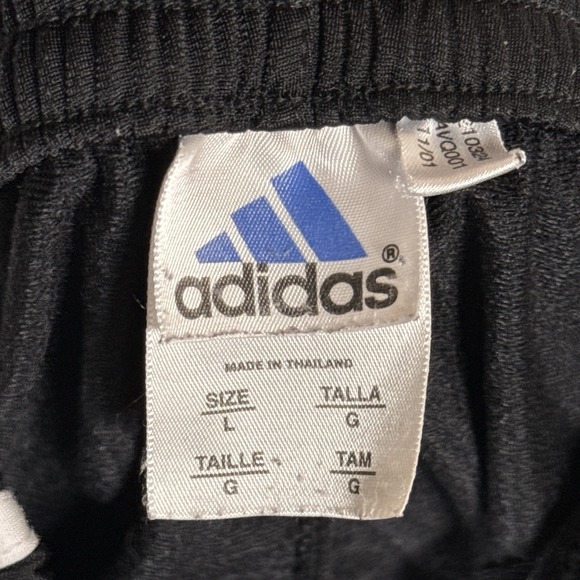 Vintage Adidas Track Pants Mens L Tearaway Snap Y2K 90s Wide Leg Baggy Joggers - Picture 5 of 10